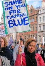 School and college students protest against higher tuition fees and education cuts, photo Suzanne Beishon