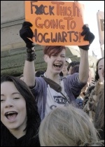 Newcastle student demonstration, photo Ray Smith