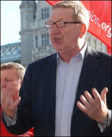 Len McCluskey, Unite's general secretary, photo Suzanne Beishon