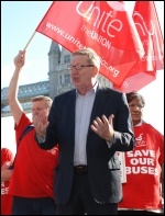 Len McCluskey, Unite's general secretary, photo Suzanne Beishon