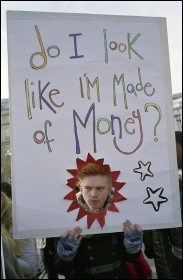 Students protest against proposed tuition fee rises and the abolition of the EMA, 24 November, photo Paul Mattsson