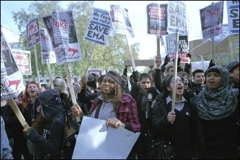 Students protest against proposed tuition fee rises and the abolition of the EMA, 24 November, photo Paul Mattsson