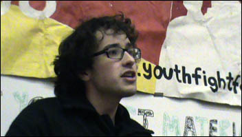 Jethro Waldon addresses Youth Fight for Education launch meeting Jethro Waldon addresses Youth Fight for Education launch meeting
