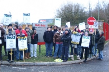 Southampton journalists on strike, photo Nick Chaffey