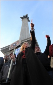 November 24th student demonstrations against tuition fees rises and the abolition of the EMA, photo Senan