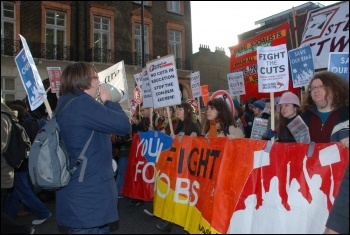 Students protest outside parliament on Day X as tuition fees debated, photo Suzanne Beishon