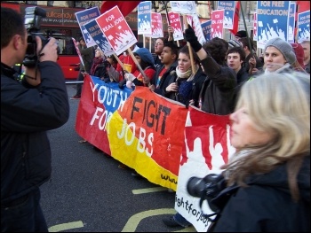 Youth Fight for Jobs demonstration, November 2009, photo Dave Carr