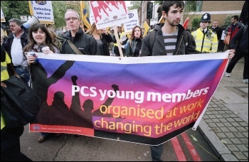 London anti-cuts demonstration jointly called by the NSSN, RMT, NUT, FBU, PCS and other unions, photo Paul Mattsson
