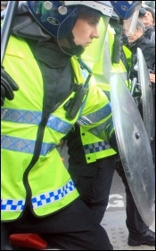 Police on student demonstration - hundreds of protesters have been injured by police violence, photo Senan Police on student demonstration - hundreds of protesters have been injured by police violence, photo Senan