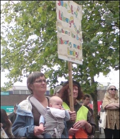 Waltham Forest protest against library closures in 2008, photo Bob Severn