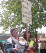 Waltham Forest protest against library closures in 2008, photo Bob Severn
