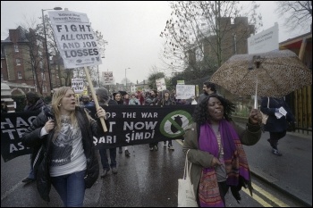 Anti-cuts: 800 angry Hackney residents as we marched through the borough to the town hall on Saturday 19 February, photo by Paul Mattsson