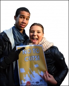 No to cuts! Youth Fight for Jobs demonstration, photo by Suzanne Beishon