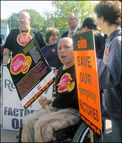 Remploy workers rally against closure threat, photo Chris Moore