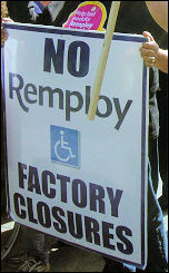 Remploy workers rally against closure threat, photo Chris Moore