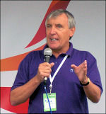 Tony Woodley on Unite demo at Labour Party conference 2007, photo Bob Severn