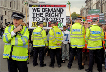 Stop The War Coalition demonstration 8 October 2007, photo Paul Mattsson