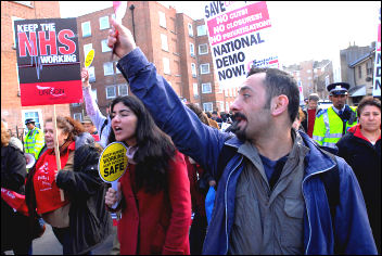 NHS demonstrations 3 March 2007., photo Paul Mattsson