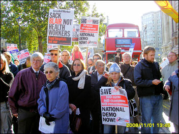 The PUSH NHS demonstration in 2006 called for a national demonstration, photo Sarah Sachs-Eldridge