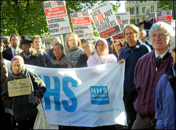 The PUSH NHS demonstration in 2006 called for a national demonstration, photo Sarah Sachs-Eldridge