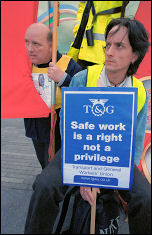 Workers protest at lack of safety on building sites