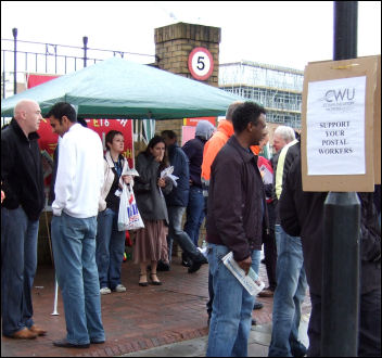 Postal workers on strike in 2007