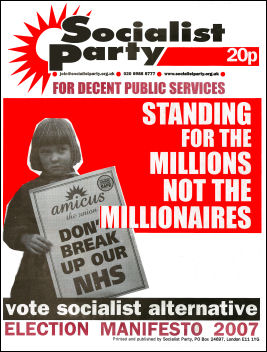 Socialist Party 2007 election manifesto