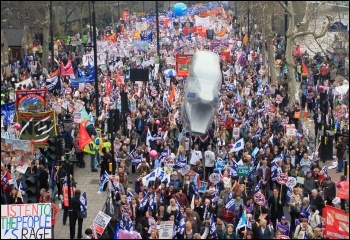 Mass workers' action can oust the Tories, photo Senan