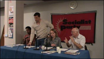 Prison Officers Association (POA) assistant secretary, Joe Simpson. speaking at a London Socialist Party meeting