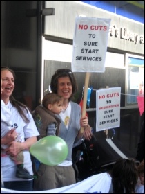 Save Our Children's Services Westminster organised a protest on Friday 8 April which was lively and effective in holding London's Westminster council to account., photo Save Our Children's Services Westminster Save Our Children's Services Westminster organised a protest on Friday 8 April which was lively and effective in holding London's Westminster council to account., photo Save Our Children's Services Westminster