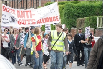 Exeter Anti Cuts March and Rally 2 May 2011, photo Nick Hall