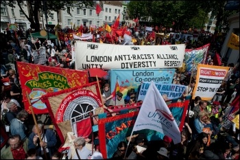 May Day 2011 in central London, photo Paul Mattsson