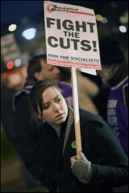 Fight the cuts! Protesting against cuts in services outside Waltham Forest council, photo Paul Mattsson, photo Paul Mattsson