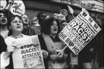 Youth against Racism in Europe protest against the BNP in 1993, photo by The Socialist