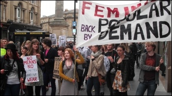 Slutwalk protests in Newcastle, photo E. Brunskill