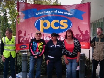 HMRC PCS members' strike, Sherbourne House, Coventry 8.6.11