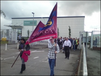PCS strikers at HMRC Cardiff, 8.6.11
