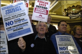 Campaign to stop the privatisation of council housing stock, photo Paul Mattsson