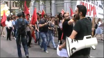 Xekinhma, Greek section of CWI, on massive general strike in Greece on 15 June 2011, photo Stephan Kimmerle