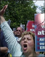 Striking local government workers in Southampton, photo Paul Mattsson