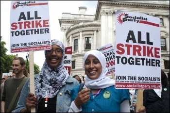 On the London demonstration during the 30 June public sector pensions strike, photo by Paul Mattsson