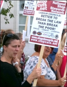 Anti-cuts protest in Walthamstow, photo by Senan