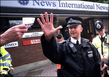 Cameron, the Murdoch empire and the police have been part of a web of mutual support and corruption, photo Paul Mattsson