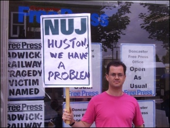 South Yorkshire newspapers NUJ strike, July-Aug 2011, photo Alistair Tice South Yorkshire newspapers NUJ strike, July-Aug 2011, photo Alistair Tice