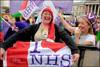 On the 'Save the NHS' march, 3 November 2007 , photo Paul Mattsson