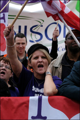 On the 'Save the NHS' march, 3 November 2007 , photo Paul Mattsson