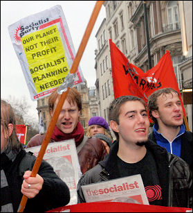 Socialist Party on the climate change demo December 2007, photo Paul Mattsson