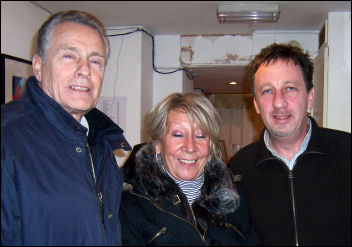 Socialist Party councillor Ian Page with tenant activists, photo Lewisham Socialist Party