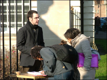 Cardiff Socialist Students campaign, photo Dave Reid