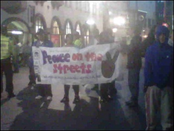 Leicester 'Peace on the Streets' demo, 9.8.11, photo Becci Heagney